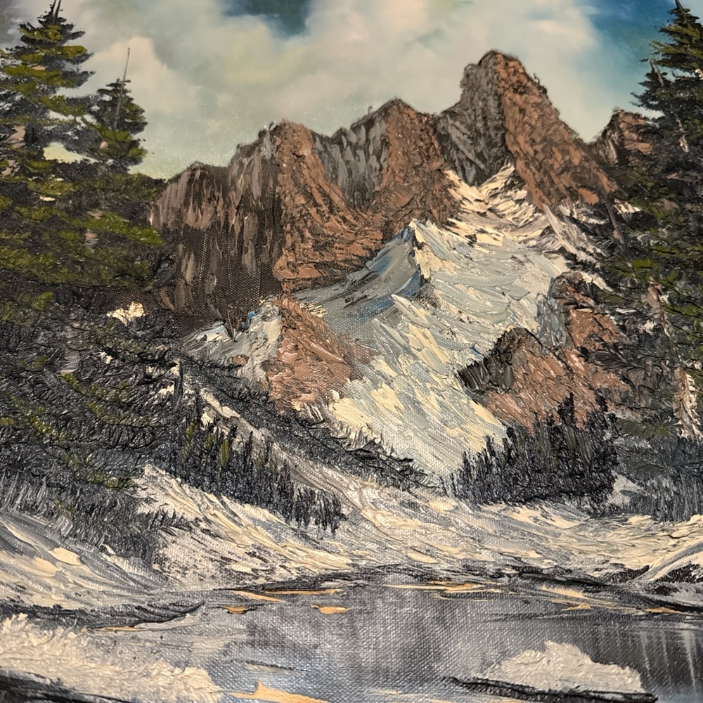 16 x 20 Acrylic Paint on Canvas Lamb One of a Kind Handmade Landscape - Picture 6 of 6